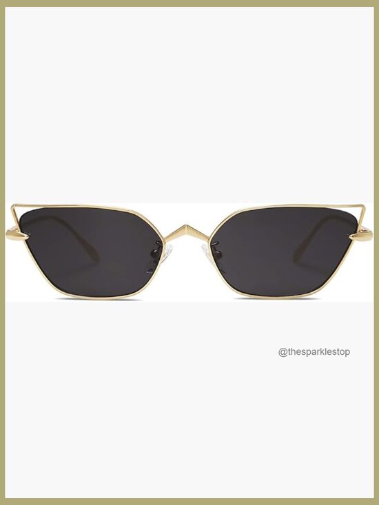 Metal Frame Cateye Sunglasses with UV400 Protection and Silicone Nose Pads main image 6
